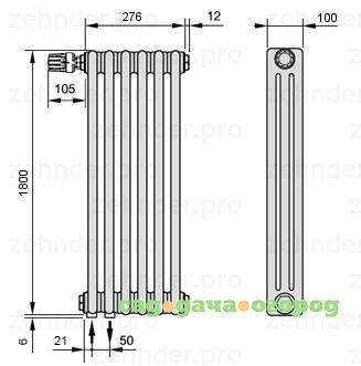 Фото Zehnder 2180/6 Completto