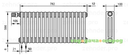 Фото Zehnder Charleston 3057/17 TL