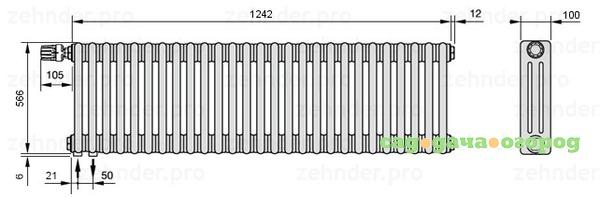 Фото Zehnder Charleston 3057/27 TL