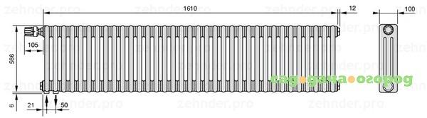 Фото Zehnder Charleston 3057/35 TL