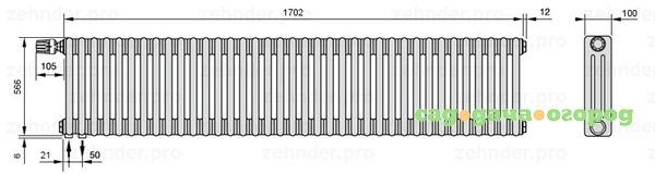 Фото Zehnder Charleston 3057/37 TL