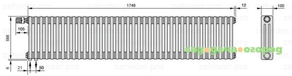 Фото Zehnder Charleston 3057/38 TL