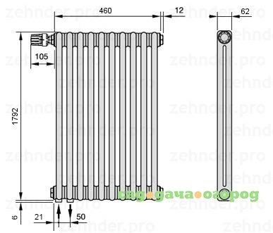 Фото Zehnder 3180/8 Completto