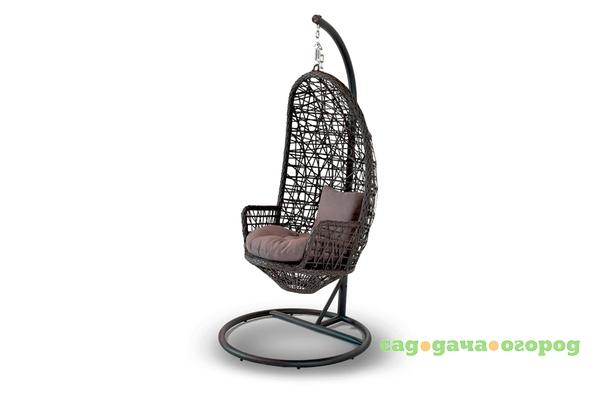 Фото Подвесное кресло венеция из искусственного ротанга