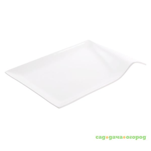 Фото Блюдо прямоугольное Pengo napkin 35x25см белое