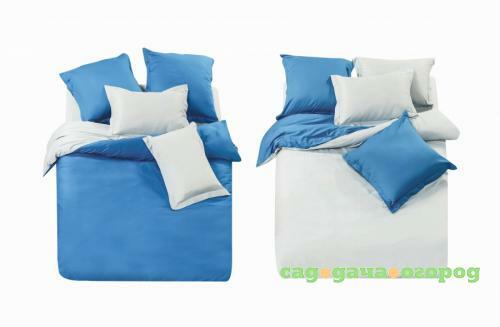 Фото Комплект постельного белья полутораспальный СайлиД, L, синий/белый