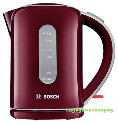 Фото Чайник электрический BOSCH, 2200W, 1,7 л, красный