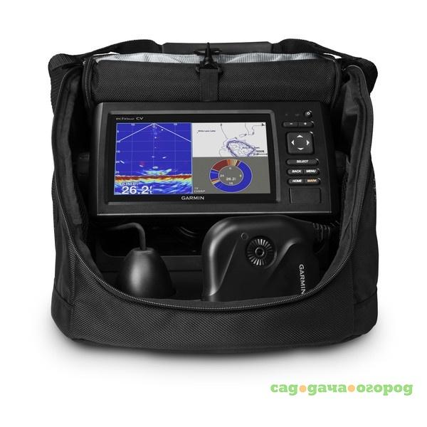 Фото Картплоттер Garmin ECHOMAP CHIRP 72CV Panoptix PS22 IceBundle Зимний набор