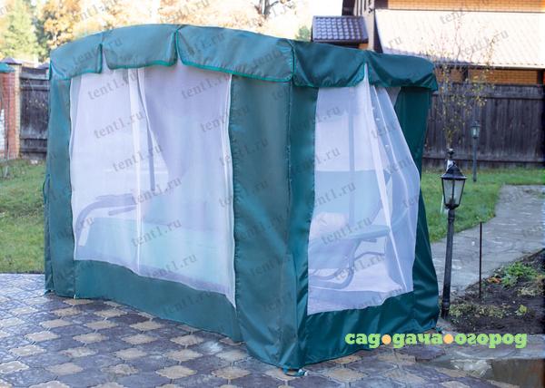 Фото Тент-шатер для садовых качелей (с дугообразной крышей)
