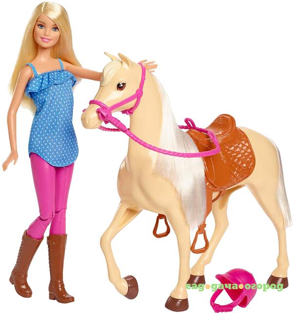 Фото Игровой набор Mattel Barbie and Horse FXH13