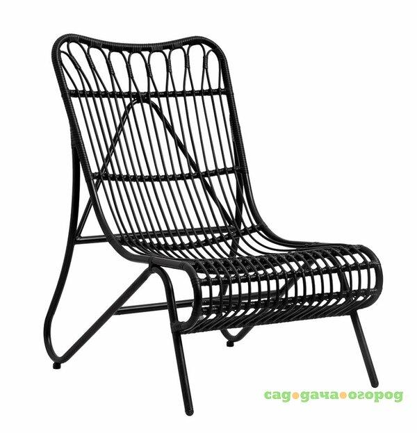 Фото Садовое кресло для отдыха черного цвета