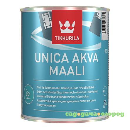 Фото Краска для  окон и дверей Tikkurila Unica Akva Maali основа С 0,9 л