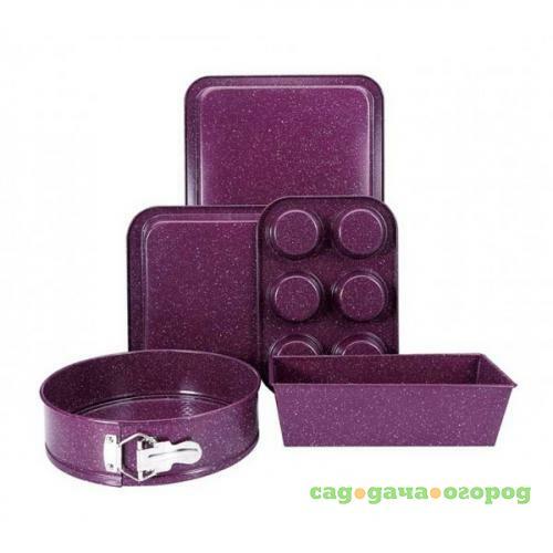 Фото Набор для выпечки WELLBERG, 5 предметов, фиолетовый