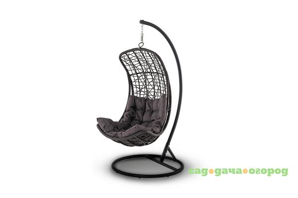 Фото Подвесное кресло виши с подушкой коричневого цвета