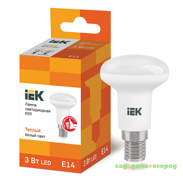 Фото Лампа светодиодная IEK Eco R39 3 Вт E14 3000К