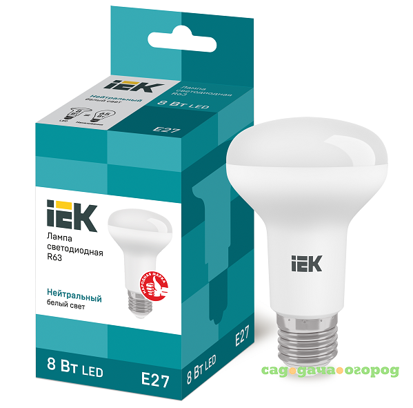Фото Лампа светодиодная IEK Eco R63 8 Вт E27 4000К