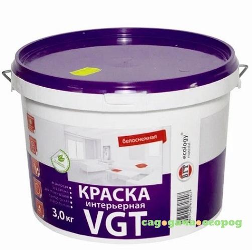 Фото Краска интерьерная VGT ВД-АК-2180 белоснежная 3 кг