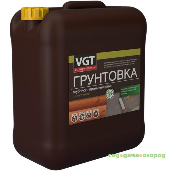 Фото Грунтовка глубокого проникновения VGT ВД-АК-0301 с антисептиком 5 кг