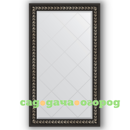 Фото Зеркало в багетной раме Evoform черный ар-деко 75x129 см