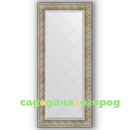 Фото Зеркало в багетной раме Evoform барокко серебро 70x160 см