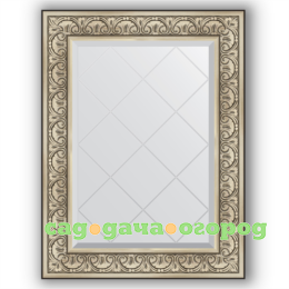 Фото Зеркало в багетной раме Evoform барокко серебро 70x92 см