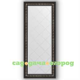 Фото Зеркало в багетной раме Evoform черный ар-деко 65x154 см
