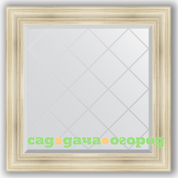 Фото Зеркало в багетной раме Evoform травленое серебро 89x89 см