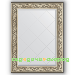 Фото Зеркало в багетной раме Evoform барокко серебро 80x107 см