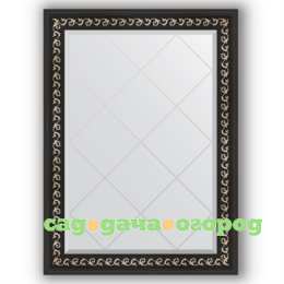 Фото Зеркало в багетной раме Evoform черный ар-деко 75x102 см