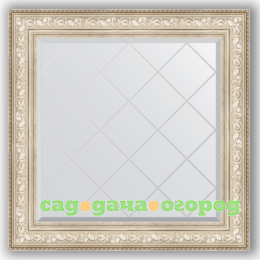 Фото Зеркало в багетной раме Evoform серебро 90x90 см