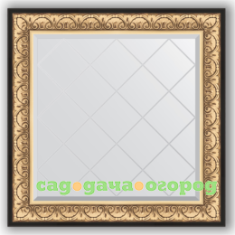 Фото Зеркало в багетной раме Evoform барокко золото 90x90 см