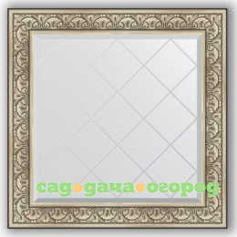 Фото Зеркало в багетной раме Evoform барокко серебро 90x90 см