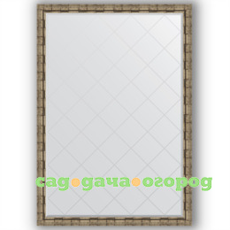 Фото Зеркало в багетной раме Evoform серебряный бамбук 128x183 см