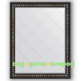 Фото Зеркало в багетной раме Evoform черный ар-деко 95x120 см