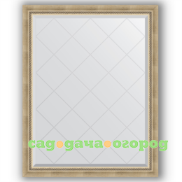 Фото Зеркало в багетной раме Evoform состаренное серебро 93x118 см
