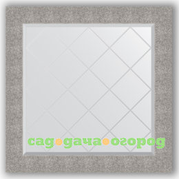 Фото Зеркало в багетной раме Evoform чеканка серебряная 86x86 см