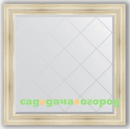 Фото Зеркало в багетной раме Evoform травленое серебро 109x109 см