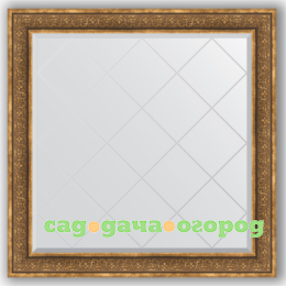 Фото Зеркало в багетной раме Evoform вензель бронзовый 109x109 см