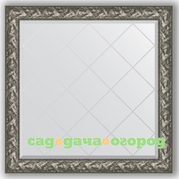 Фото Зеркало в багетной раме Evoform византия серебро 109x109 см