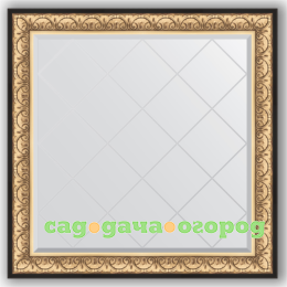 Фото Зеркало в багетной раме Evoform барокко золото 110x110 см