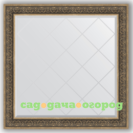 Фото Зеркало в багетной раме Evoform вензель серебряный 109x109 см