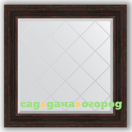 Фото Зеркало в багетной раме Evoform темный прованс 89x89 см