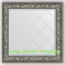 Фото Зеркало в багетной раме Evoform византия серебро 89x89 см