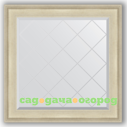 Фото Зеркало в багетной раме Evoform травленое серебро 88x88 см