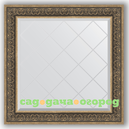 Фото Зеркало в багетной раме Evoform вензель серебряный 89x89 см