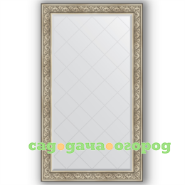 Фото Зеркало в багетной раме Evoform барокко серебро 100x175 см