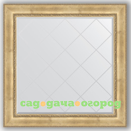 Фото Зеркало в багетной раме Evoform состаренное серебро 112x112 см