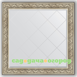 Фото Зеркало в багетной раме Evoform барокко серебро 110x110 см