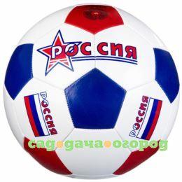 Фото Мяч футбольный,230/250г, №5, PVC ,1poly cot,"РОССИЯ"