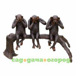 Фото Фигура садовая Thermobrass Три обезьяны 67 х 55 х 108 см